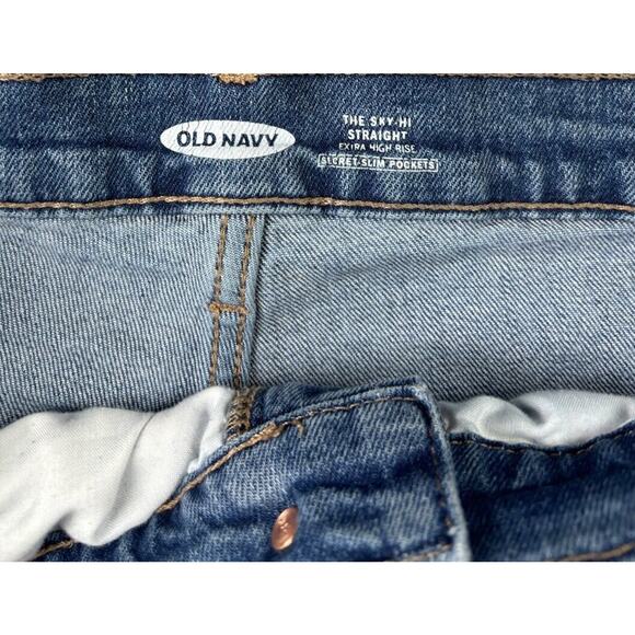 Old Navy The Sky Hi Straight Jeans Size 20T High Rise 20 Tall - Picture 3 of 6